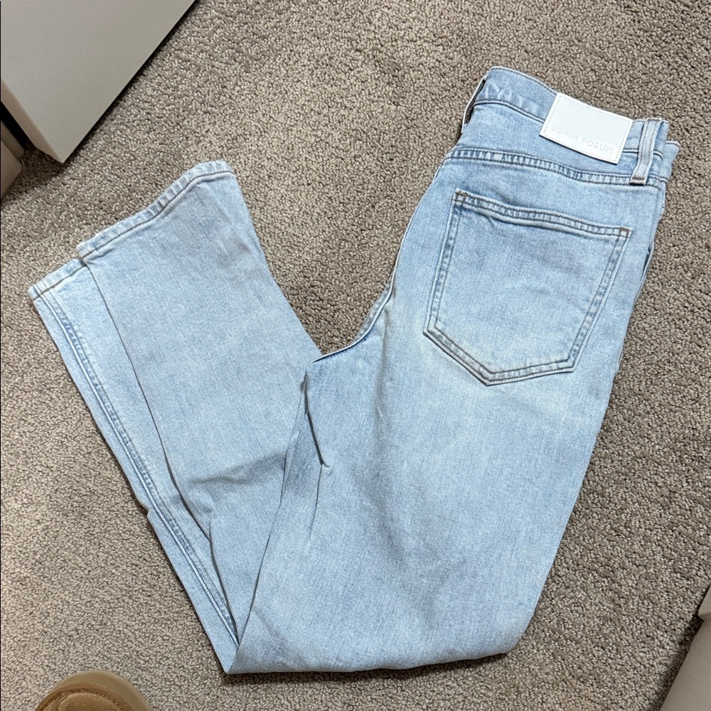 Denim Forum Sky Blue Straight Jeans